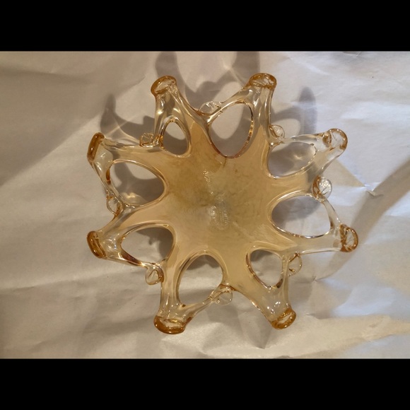 Murano Glass bowl or dish in an iridescent amber - Picture 3 of 10